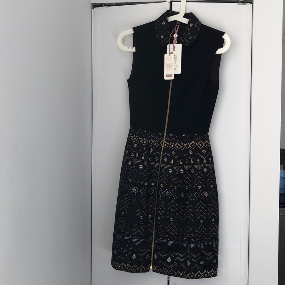 NWT Ted Baker sparkle collar dress Sz0